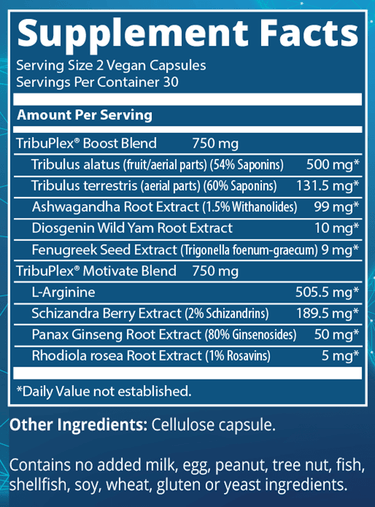 TribuPlex 750 60 Capsules MRM Supplement - Conners Clinic